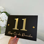 Custom acrylic house sign in clear with modern 3D design