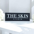 Modern 3D acrylic Perspex logo sign for door or wall, clear finish