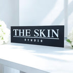 Modern 3D acrylic Perspex logo sign in sleek clear design