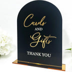 Custom acrylic wedding gifts plaque, arched design, clear perspex material