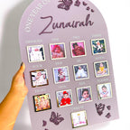 Acrylic Milestone 1st Birthday Photo Board, Butterfly One Year of Baby Sign, My First Year, Personalised First Birthday Memory Board