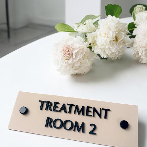 Custom 3D Acrylic Treatment Room Sign for Spa & Salon