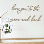 Love You To The Moon and Back wooden laser cut nursery sign