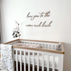 Love You To The Moon and Back custom wooden laser cut nursery sign