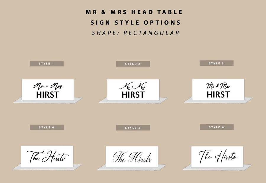 Personalised Mr and Mrs Sign, clear 3D acrylic tabletop wedding decor