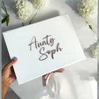Luxury personalised gift box with custom engraving, ideal for wedding parties
