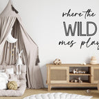 Where the Wild Ones Play wooden wall sign in jungle theme