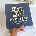 Custom 3D acrylic logo sign, modern square design for salon or office