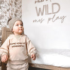 Where the Wild Ones Play sign, wooden jungle nursery wall art