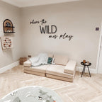 Safari Playroom wooden wall art in colorful jungle theme