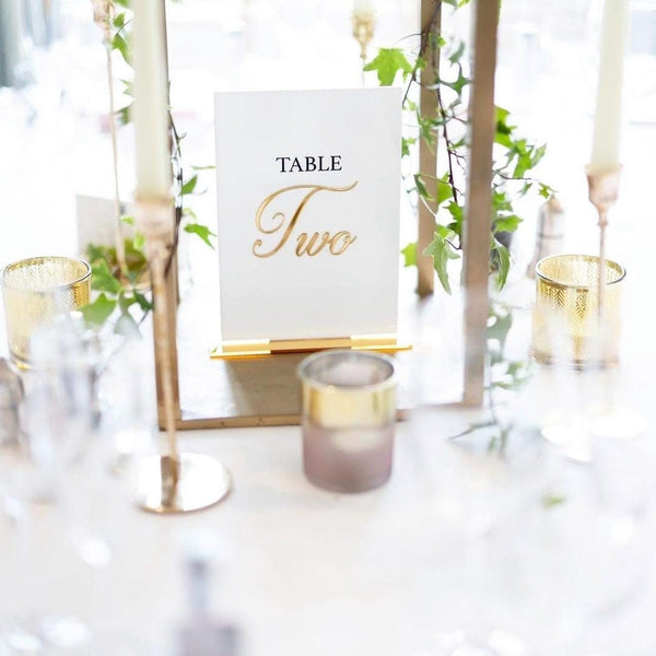 Custom 3D acrylic wedding table numbers in elegant design