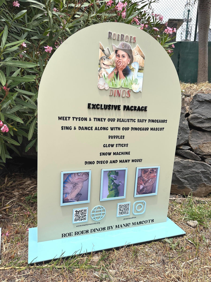 Acrylic play rules sign with colorful photos for bouncy castle safety