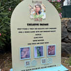 Acrylic Play Rules Sign featuring colorful safety rules for bouncy castle use
