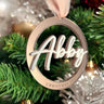 Personalised Acrylic Name Bauble - Custom Christmas Ornament