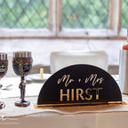 Custom Mr & Mrs 3D acrylic sign in elegant clear design for wedding decor