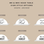 Custom 3D acrylic Mr and Mrs head table sign for wedding decor
