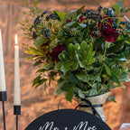 Personalised 3D acrylic Mr and Mrs head table sign in clear design