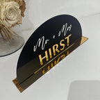 Custom 3D acrylic Mr and Mrs head table sign for wedding decor