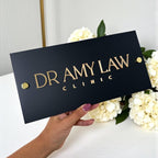 Custom logo business sign in clear acrylic, rectangular shape for hotel use