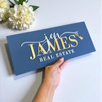 Custom acrylic salon plaque in clear finish for modern clinic room signage