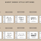 Custom acrylic wedding guestbook with crystal pen, elegant design