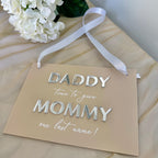 Perspex wedding sign in clear acrylic for ceremony use