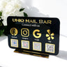 Multi Icon & QR Code Acrylic Signage for Business