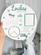 Baby Photo Keepsake Gift, Baby Birth Announcement, New Baby Gift, Personalised Baby Frame, Birth Announcement Plaque, Baby Announcement Sign