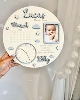 Baby Photo Keepsake Gift, Baby Birth Announcement, New Baby Gift, Personalised Baby Frame, Birth Announcement Plaque, Baby Announcement Sign