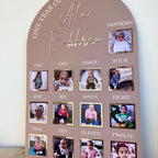One Year of Baby Board, Acrylic Milestone Board, Milestone Board, My First Year Sign, 1st Birthday Decorations, Monthly Milestone Board