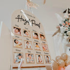One Year of Baby Board, Acrylic Milestone Board, Milestone Board, My First Year Sign, 1st Birthday Decorations, Monthly Milestone Board