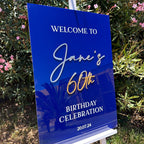 Acrylic Birthday Welcome Sign, Perspex Happy Birthday Sign, Bday Party Decor, Custom Welcome Board, 16th 18th 20th 21st 30th 40th 50th 60th