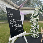 Wedding Welcome Sign, Acrylic Wedding Sign, Ceremony Sign, Reception Signage, Wedding Decor, The Party Starts Now, Custom Wedding Sign