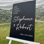 Wedding Welcome Sign, Acrylic Wedding Sign, Ceremony Sign, Reception Signage, Wedding Decor, The Party Starts Now, Custom Wedding Sign