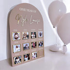 1st Birthday Photo Board, First Birthday Milestone Plaque, My First Year Sign, Baby 12 Months Board, Kids Bday Decor, 1st Bday Decorations