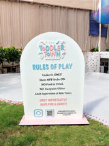 Acrylic Play Rules Sign, Soft Play Business Sign, Bouncy Castle Business Sign, Soft Play Rules Sign, Business Rules Sign With Photos