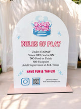 Acrylic Play Rules Sign, Soft Play Business Sign, Bouncy Castle Business Sign, Soft Play Rules Sign, Business Rules Sign With Photos