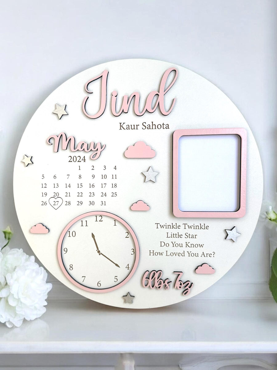 Personalised Birth Details Plaque