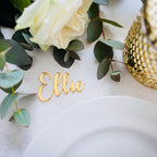 Personalised Wedding Name Places, Wedding Favour Name Cards, Laser Cut Placement Cards, Mirrored Place Name, Luxury Wedding Decor