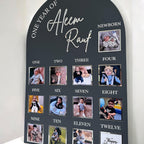 Acrylic Milestone 1st Birthday Photo Board, One Year of Baby Sign, Milestone Board, My First Year, Personalised First Birthday Memory Sign