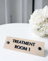 Custom Acrylic Treatment Room Sign for Door or Wall, Modern Salon Door Sign with Fixings, Business Signage, Business Door Plaques