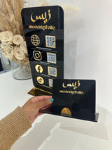 Logo Branded Acrylic Business Card Holder, Perspex Custom Business Card Display Stand, Personalised Desk Organiser