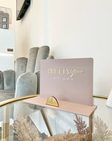 Logo Branded Acrylic Business Card Holder, Perspex Custom Business Card Display Stand, Personalised Desk Organiser