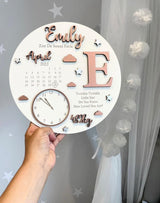 New Baby Keepsake Gift, Baby Birth Announcement, New Baby Gift, Personalised Baby Plaque, Birth Announcement Plaque, Baby Announcement Sign