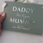 Page Boy Sign, Acrylic Page Boy Sign, Daddy Time To Give Mummy Our Last Name, Flower Girl Sign, A5 Hang Sign, Daddy Here Comes Mummy