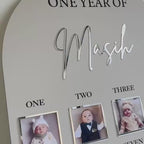 1st Birthday Photo Board, First Birthday Milestone Plaque, My First Year Sign, Baby 12 Months Board, Kids Bday Decor, 1st Bday Decorations