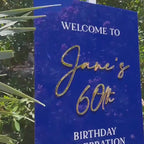 Acrylic Birthday Welcome Sign, Perspex Happy Birthday Sign, Bday Party Decor, Custom Welcome Board, 16th 18th 20th 21st 30th 40th 50th 60th