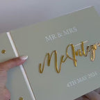 Elegant Acrylic Guestbook Set with Crystal Pen, Luxury Wedding Guest book, Personalised Wedding Decor, Custom Guestbook and Pen