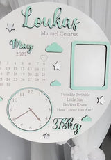 Baby Photo Keepsake Gift, Baby Birth Announcement, Newborn Gift, Personalised Newborn Frame, Birth Announcement Plaque, Babyshower Gifts