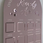 Custom First Birthday Photo Board, One Year of Photos Milestone Board, Personalised Baby Photo Board, Flower Theme Birthday Sign